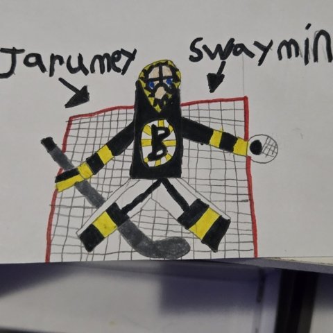 Jeremy Swayman By Trigg Loiko age 7 Augusta ME