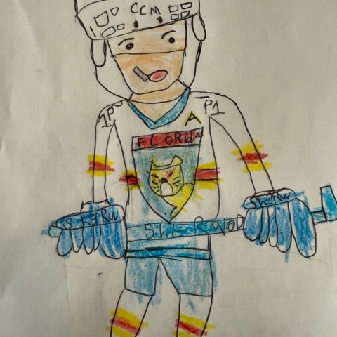 Matthew Tkachuk by Jacob Martino, Age 6, Winthrop, MA