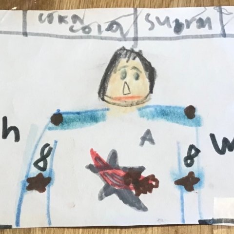 Zach Werenski, by Oliver Sowinski-Souer, age 8, West Simsbury, CT