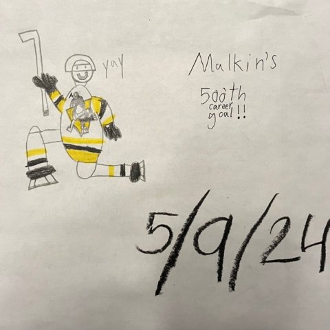 Malkin’s 500th Career Goal, Cole Katz, Carlsbad, CA, Age 8