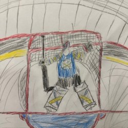 Sabres Blocker Save WAYLON CACCAMISE BUFFALO NY AGE 8