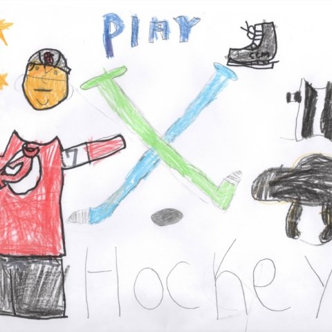 Maddy Coda, “Play Hockey” , Summit, NJ, 8yo