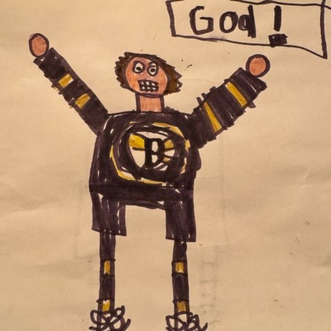 Pastrnak celebrates! North Smithfield, RI Age:8