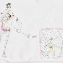 Connor Bedard; Ethan Kuznetsoff, age 8, Charlotte NC