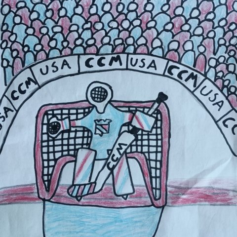 “Shesterkin in the Net” by Joseph Bonano, Clifton Park NY Age 9