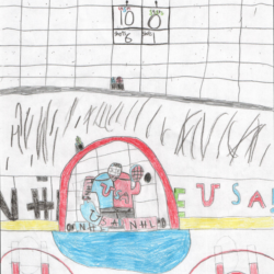 USA Hockey Goalie, Kearney, NE, Age 8, Dayne Mues