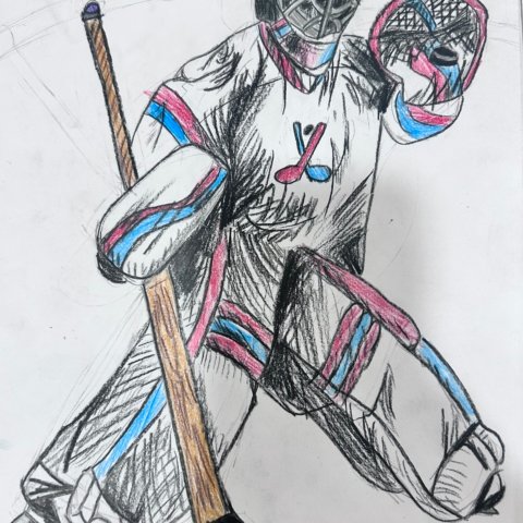 Goalie, Liujun Wang, CA, age 9