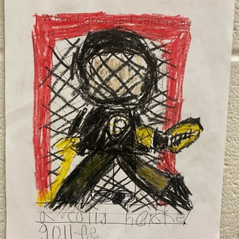 Swayman for the win! Tyler Santos, Age 8, Alexandria. VA