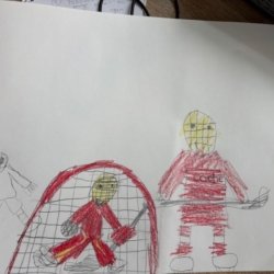 BU players by William Lepley, age 6, West Roxbury, MA