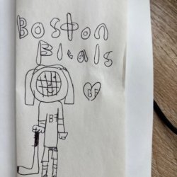 Women’s hockey player by Maddie Lepley, Age 8, West Roxbury, MA