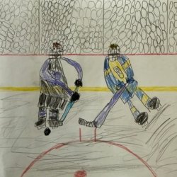 The Face-off , Becca Rennich, Oswego, IL, Age 7