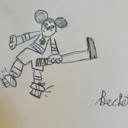 Mickey Bruins Fan, West Paris Maine, 10 years old
