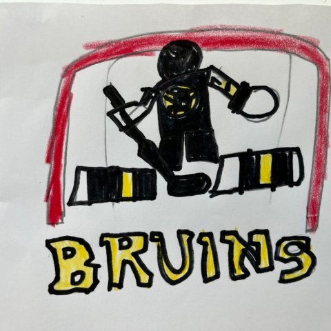 Jeremy Swayman butterfly by Mack Connell. Carlisle, MA – Age 6