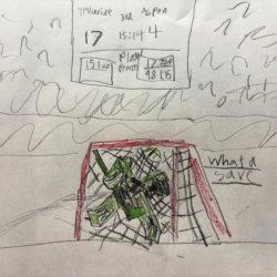 Image Caption – “What a Save!” Hometown – Telluride, CO Age – 8 Years old Artist Name – Tai Jacobs