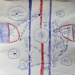 A Hockey Drill by Zain Munayyer. Springfield, VA. Age 6
