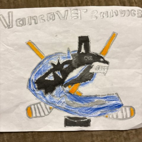 Vancouver Canucks by Nolan Walters age 7, cloquet, MN