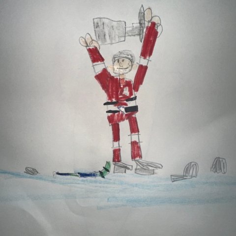 Barkov raising the cup, William Hanson, Miami, Fl, Age 6