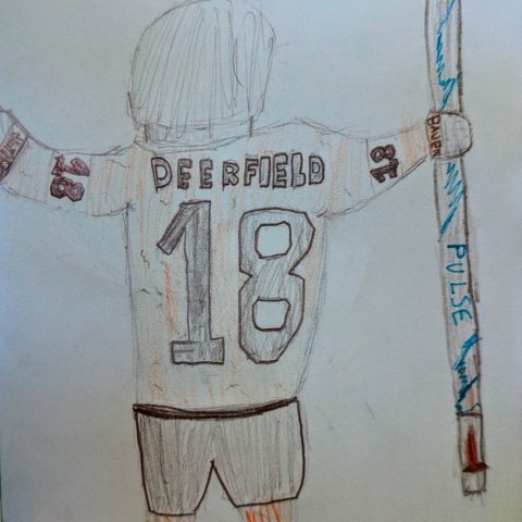 Zachary Deerfield, age 10, Frisco TX. Me scoring a goal.