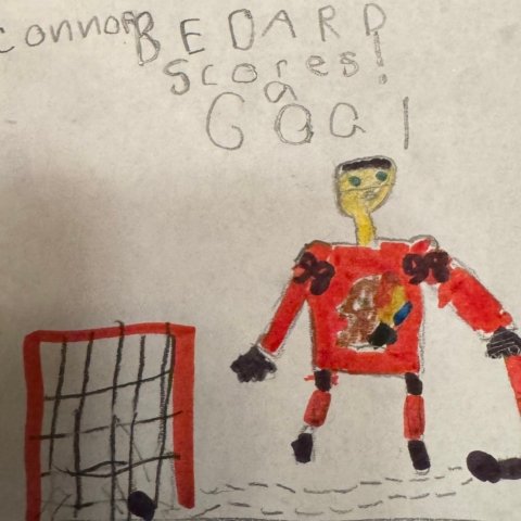 Bedard scores! Gavin Guliani St. Paul, MN age 7