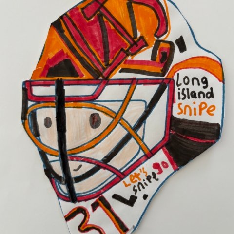 Goalie mask, Melville , NY, Ryan Marsar, age: 9