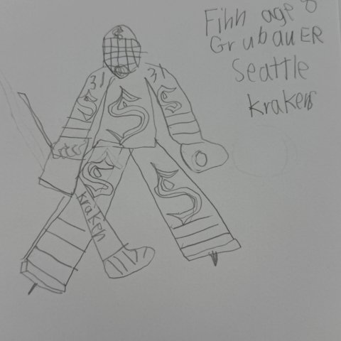 Grubauer by Finn, age 8, Seattle WA