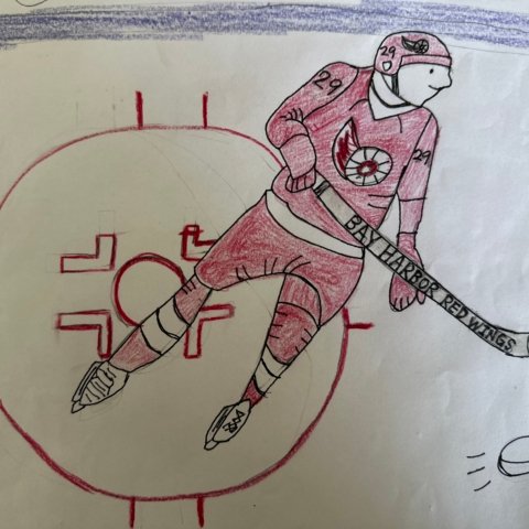 Me in a Red Wings Uniform, Name: Daniel Gheam, Hometown: Rolling Hills Estates, CA, age: 8