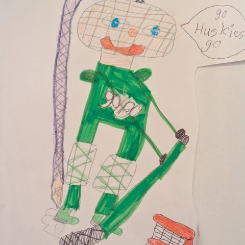 Rumi Playing Hockey, Allen Park, MI , age 7