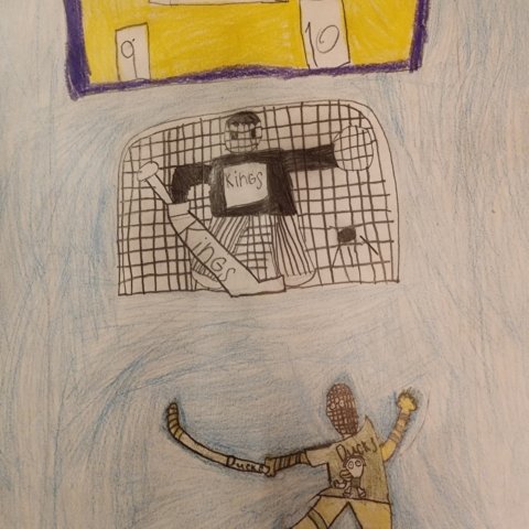 “Kings vs Ducks” Theo Nordrum, Age 7, International Falls, MN