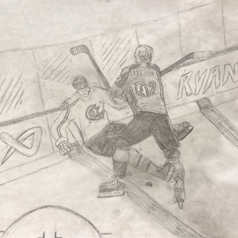 Landeskog Fighting for the Puck, Ryan K, Colorado Springs, 12