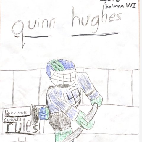 Quinn Hughes by Vincent, Holmen, WI, age 8