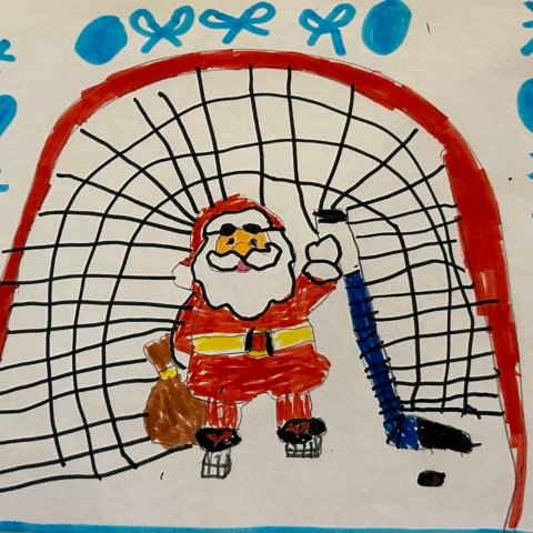 Holiday hockey. Hudson, WI. Age 5.