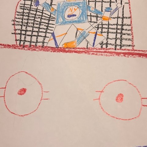 Goalie saves the day!💙🧡 East Moriches, NY age 9