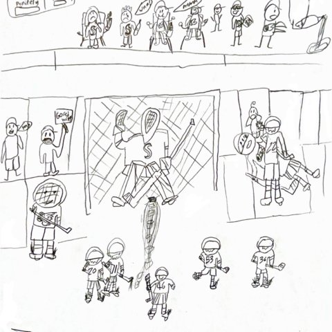 Detroit Red Wings VS. Seattle Kraken, Ann Arbor, MI, Riley Barrett, Age 8