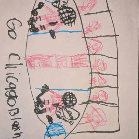 Go Chicago Blackhawks! Sloan Padilla, 8, Frankfort, IL