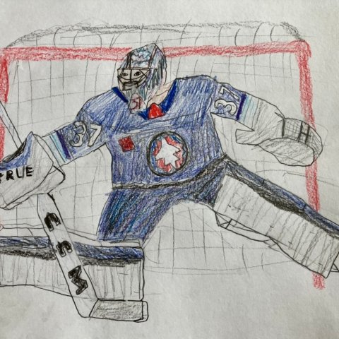 Caption: Conner Hellebuyck, by Jimmy Perin, age 10, from Winthrop, WA