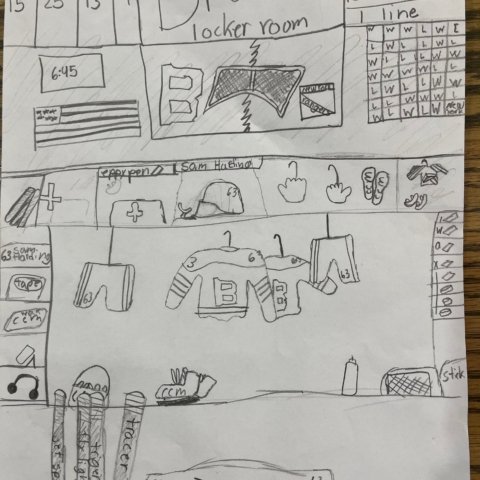 Bruins Locker Room, Sam Harding, Canton MA, age 10