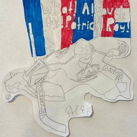 What a Save By Patrick Roy! – Easton Stubbs, Age: 7