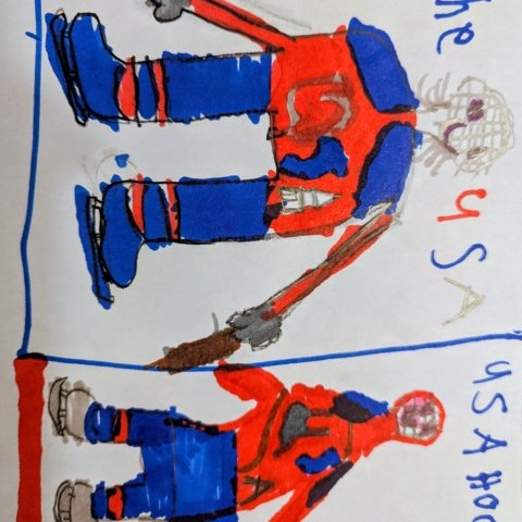 The USA Hockey by Evan Shaw 6y.o. Westford,VT