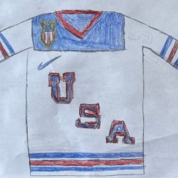 Let’s go USA!, Clifford, Bayport NY 7 years old