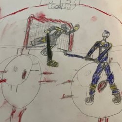 Buffalo Sabres Goal “top shelf where momma hides the cookies”, Fort Drum, NY, 8