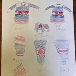 Future USA hockey team uniform concept. I’m from Berkeley Heights, Nj and I’m 12 years old.