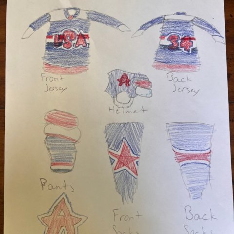 Future USA hockey team uniform concept. I’m from Berkeley Heights, Nj and I’m 12 years old.