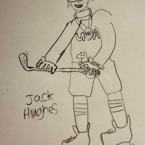 “Jack Hughes’ gold medal” by Roy Laird, Washington, DC, age 9