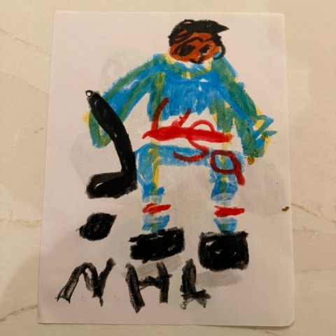 Quinn Hughes by Avery Bargelski, North Cowichan BC, 6 years old