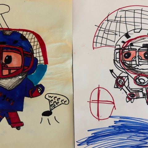 Transplants from NY to NC-“2 brothers rooting for 2 different teams” By James and Kilian Lavelle from Raleigh, NC