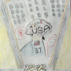 Connor Hellebuyck Team USA hockey card, Arvada, 10 years old