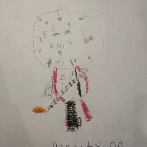“The 1980s Goalie” by Beckett M. Pittsburgh PA Age 7