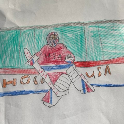 USA Goalie! GO USA! Vincent, Templeton, MA. 7 years old