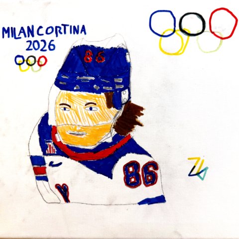 Jack Hughes, American Hero, by Ty from NYC (6 y.o.)