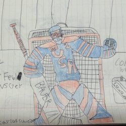 USA Olympics Hockey Goalie. Carlos Schneider. Coral Springs FL. 11 Yrs Old.